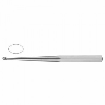 Bruns Bone Curette Oval - Solid Handle - Fig. 4 Stainless Steel, 23 cm - 9" Scoop Size 6.0 mm